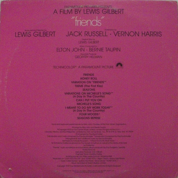 Elton John : Friends (LP, Album, RP, She)
