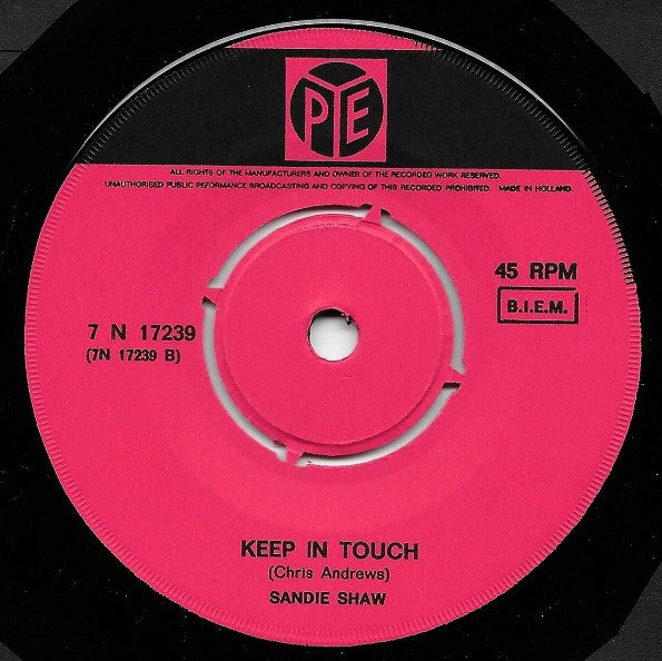 Sandie Shaw : I Don't Need Anything (7", Single)