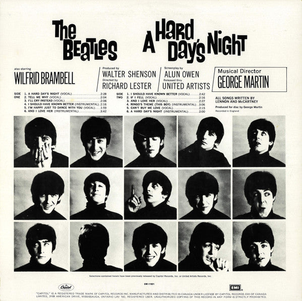 The Beatles : A Hard Day's Night (LP, Album, RE)