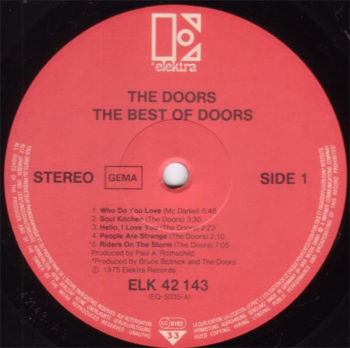 Doors, The : The Best Of Doors (LP,Compilation,Reissue)