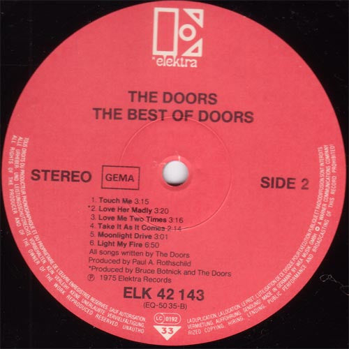 Doors, The : The Best Of Doors (LP,Compilation,Reissue)