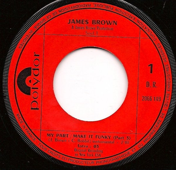 James Brown : My Part / Make It Funky (Part 3) (7", Single)