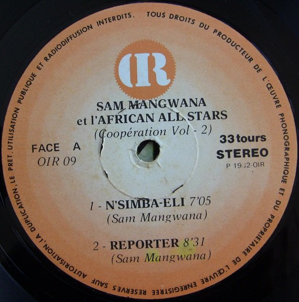 Sam Mangwana Et L'African All Stars : Sam Mangwana Et L'African All Stars (LP)