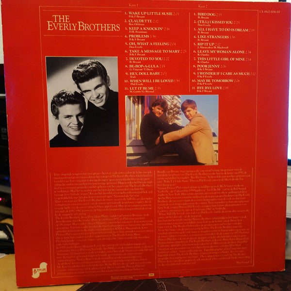 Everly Brothers : The Everly Brothers Onvergetelijke Hits (LP, Comp)
