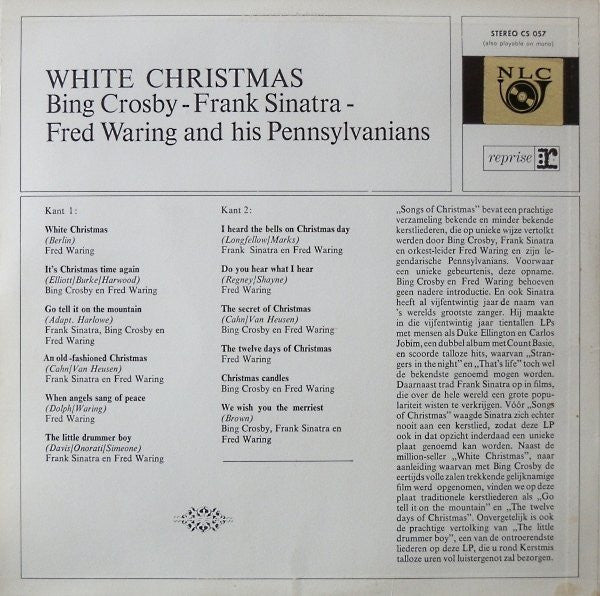 Bing Crosby - Frank Sinatra - Fred Waring And His Pennsylvanians* : White Christmas (LP, Album)