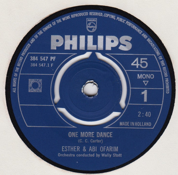 Esther & Abi Ofarim : One More Dance (7", Single)