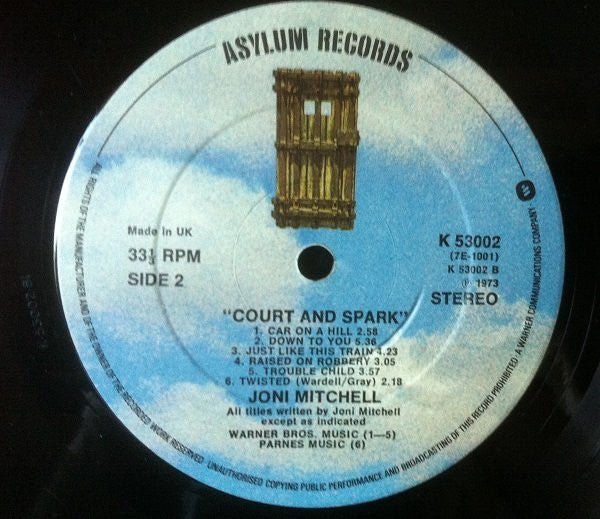 Joni Mitchell : Court And Spark (LP, Album, RE, Tex)