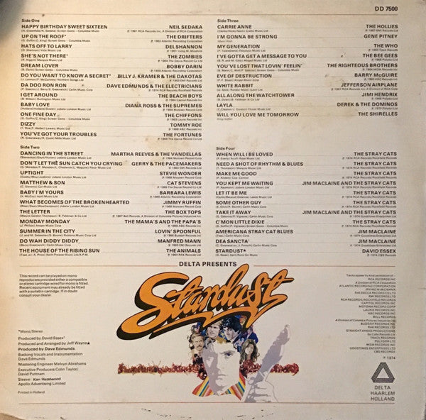 Various : Delta Presents 44 Original Hits From The Soundtrack Of The Film Stardust (LP,Compilation)