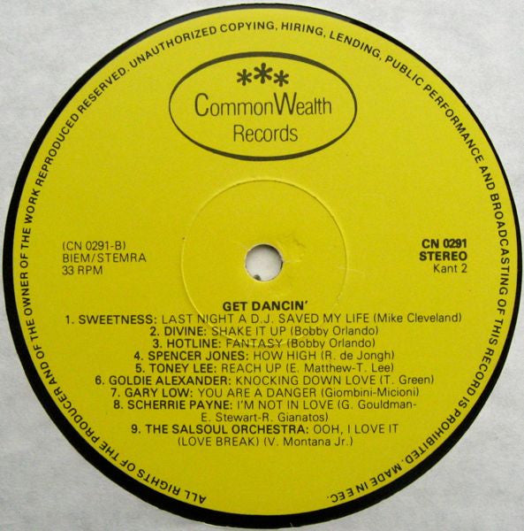 Various : Get Dancin' (LP, Comp)
