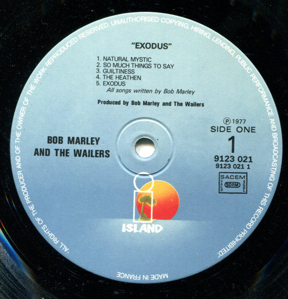 Bob Marley & The Wailers : Exodus (LP, Album, RE)