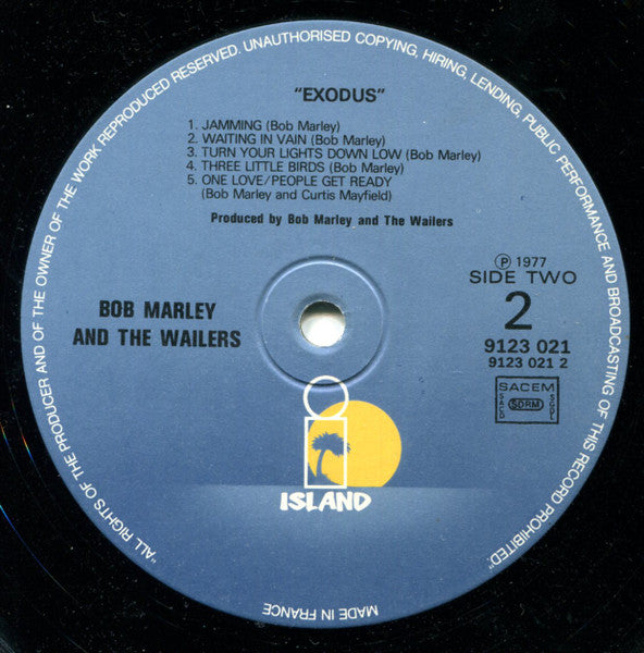 Bob Marley & The Wailers : Exodus (LP, Album, RE)