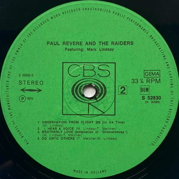 Paul Revere & The Raiders Featuring Mark Lindsay : Paul Revere And The Raiders Featuring Mark Lindsay (LP, Comp)