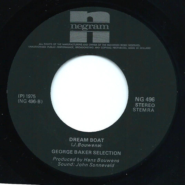 George Baker Selection - Paloma Blanca (7", Single, Sil) - De Platen Aap – Vinylwinkel in Brielle & online webshop voor muziekliefhebbers