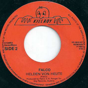 Falco - Der Kommissar / Helden Von Heute (7", Single) - De Platen Aap – Vinylwinkel in Brielle & online webshop voor muziekliefhebbers