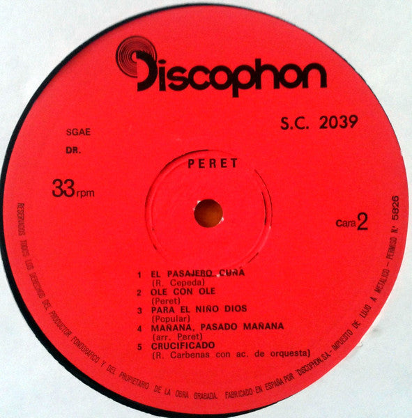 Peret Y Sus Gitanos : Peret Y Sus Gitanos (LP, Album, Red)