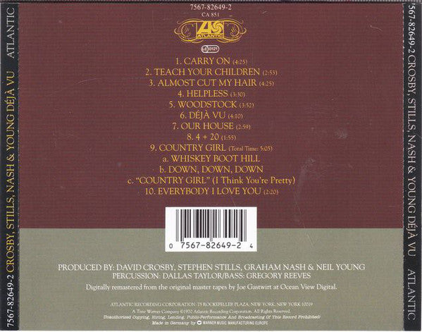 Crosby, Stills, Nash & Young : Déjà Vu (Album,Reissue,Remastered,Repress)