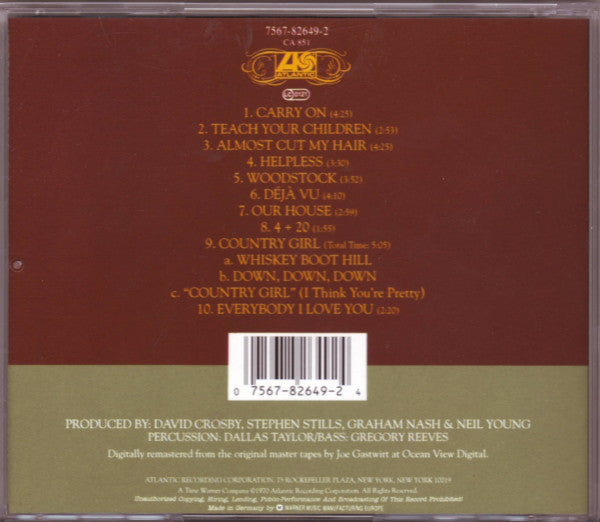 Crosby, Stills, Nash & Young : Déjà Vu (Album,Reissue,Remastered,Repress)