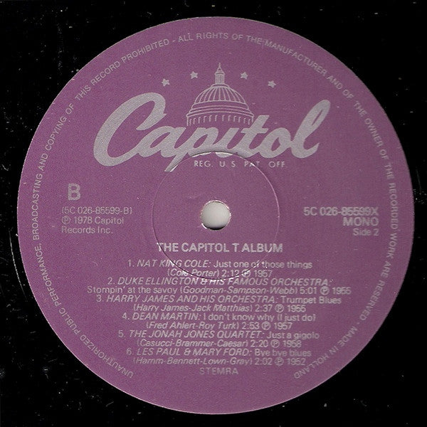 Various : The Capitol T Album (LP, Comp, Mono)