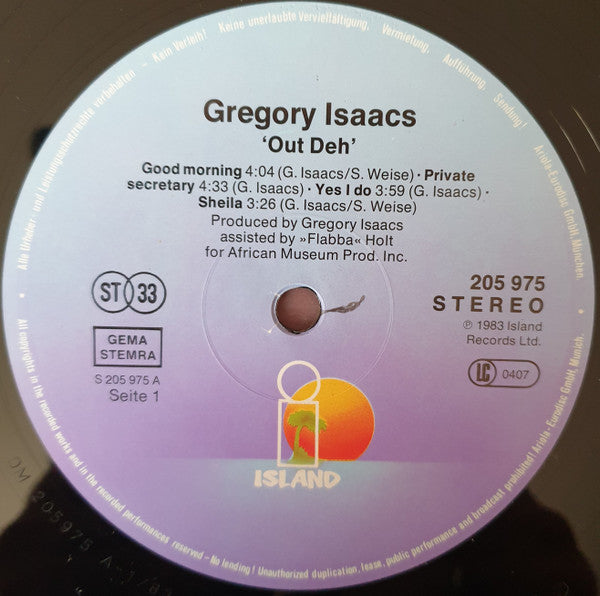 Gregory Isaacs : Out Deh! (LP, Album)