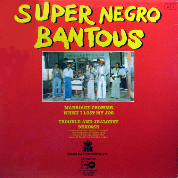 Super Negro Bantous : Marriage Promise (LP, Album)