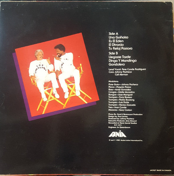 Johnny Pacheco & Pete "Conde" Rodriguez* : De Nuevo Los Compadres (LP, Album)