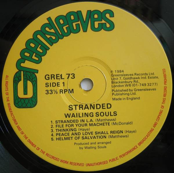 Wailing Souls : Stranded (LP, Album)