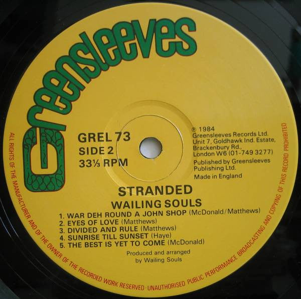 Wailing Souls : Stranded (LP, Album)