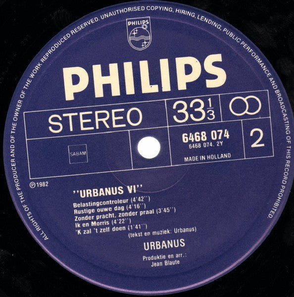 Urbanus : Urbanus VI (LP,Album,Stereo)
