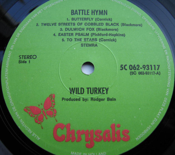 Wild Turkey : Battle Hymn (LP, Album, Gat)