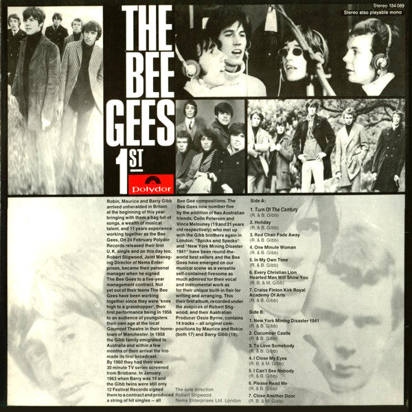Bee Gees - Bee Gees' 1st (LP, Album) - De Platen Aap – Vinylwinkel in Brielle & online webshop voor muziekliefhebbers