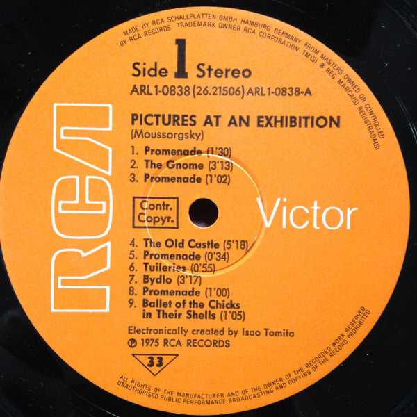 Tomita : Pictures At An Exhibition (LP, Album, No )