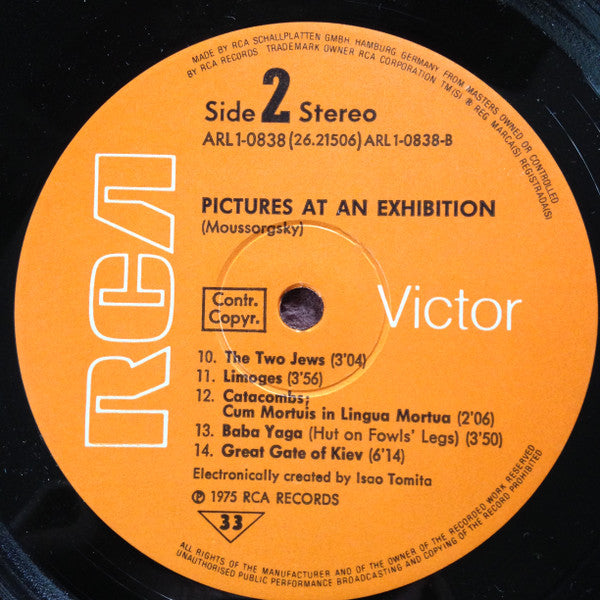 Tomita : Pictures At An Exhibition (LP, Album, No )