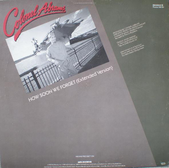 Colonel Abrams - How Soon We Forget (Extended Version) (12") - De Platen Aap – Vinylwinkel in Brielle & online webshop voor muziekliefhebbers