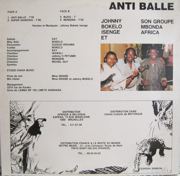 Johnny Bokelo Et Son Orchestre Mbonda-Africa-Music : Anti Balle (LP,Album)