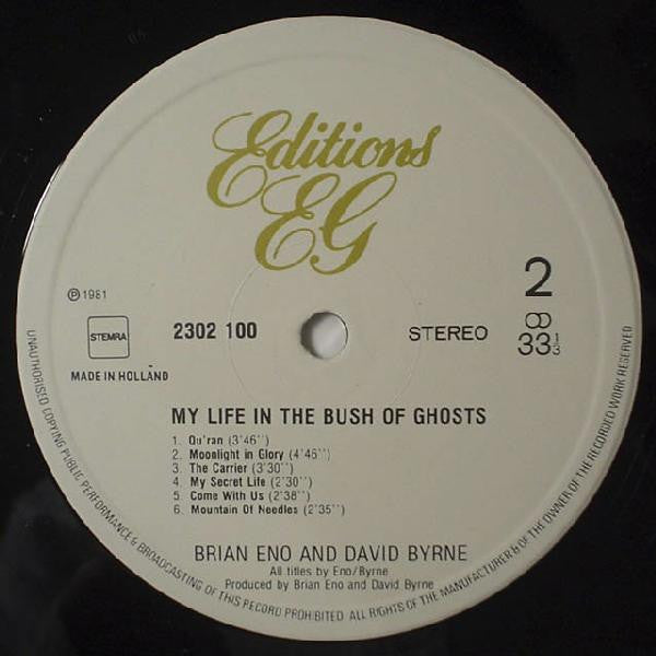Brian Eno - David Byrne : My Life In The Bush Of Ghosts (LP, Album, Edi)