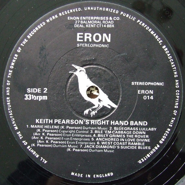 Keith Pearson : Keith Pearson's Right Hand Band  (LP, Album)