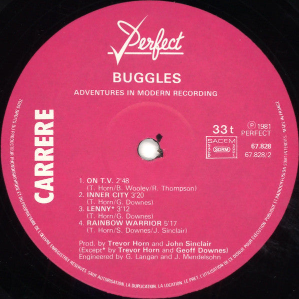 The Buggles : Adventures In Modern Recording (LP, Album)