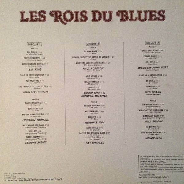 Various : Les Rois Du Blues (3xLP, Comp, RE, Box)