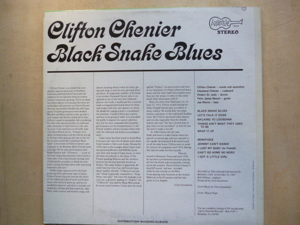 Clifton Chenier : Black Snake Blues (LP, Album)