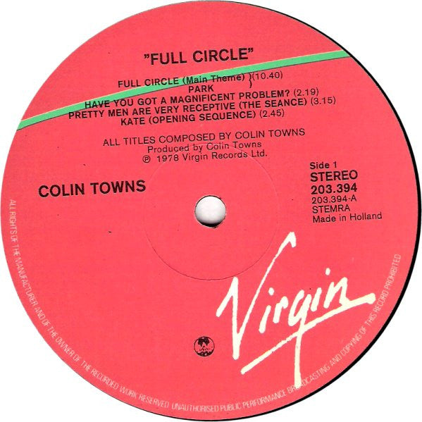 Colin Towns : Full Circle (LP, Album, RE)