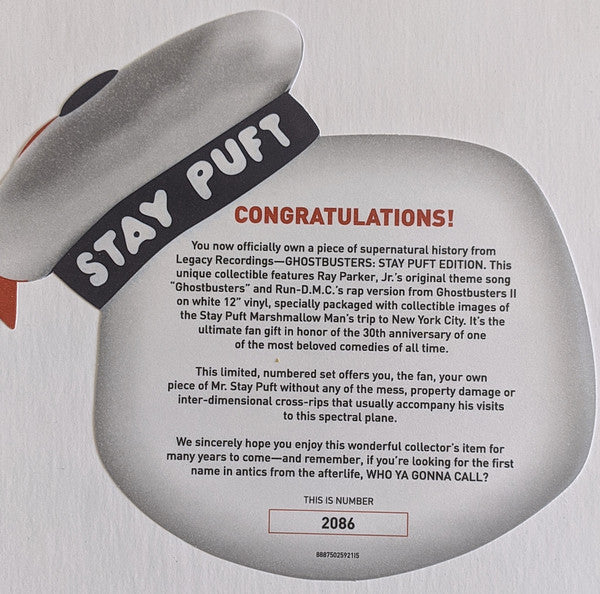 Ray Parker Jr. / Run-DMC : Ghostbusters (Stay Puft Edition) (12", S/Sided, Comp, Num, Whi)