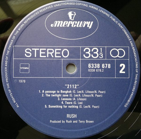 Rush : 2112 (LP, Album, Gat)
