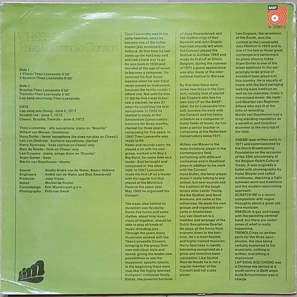 The Theo Loevendie Consort : Chess! (LP, Album)
