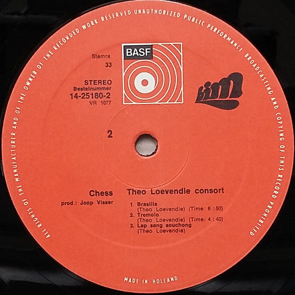 The Theo Loevendie Consort : Chess! (LP, Album)