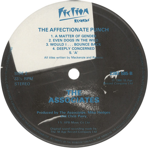 The Associates : The Affectionate Punch (LP, Album, Tow)