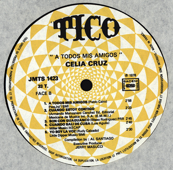 Celia Cruz : A Todos Mis Amigos (LP, Comp)