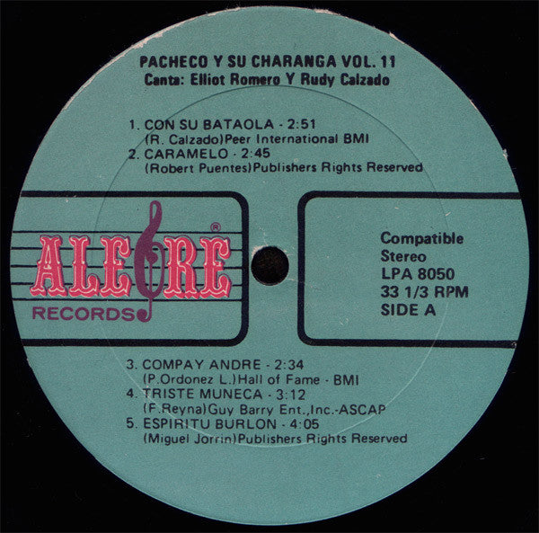 Pacheco Y Su Charanga : Pacheco Y Su Charanga Vol. 2 (LP, Album, RE)