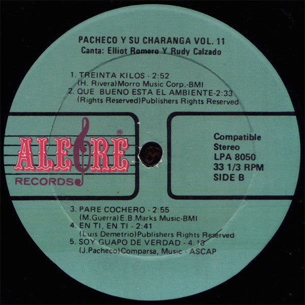 Pacheco Y Su Charanga : Pacheco Y Su Charanga Vol. 2 (LP, Album, RE)
