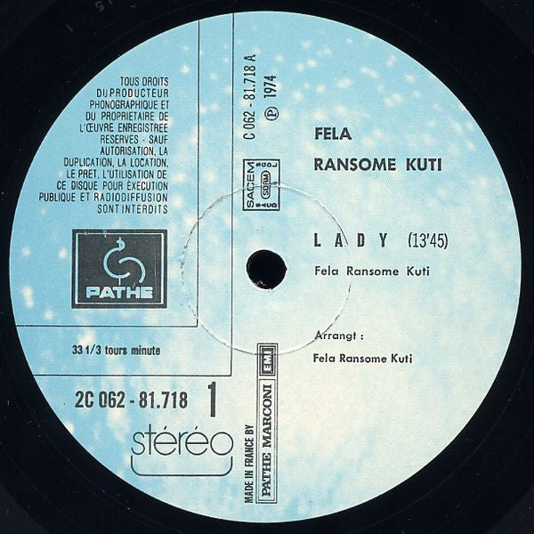 Fela Ransome Kuti* : Lady / Shakara (LP, Album, RE)