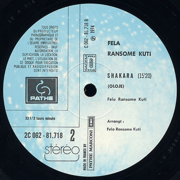Fela Ransome Kuti* : Lady / Shakara (LP, Album, RE)
